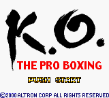K.O. - The Pro Boxing (Japan) Title Screen